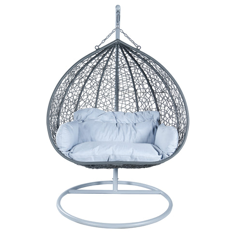 Recluse Two-Person Seater Hanging Swing Chair with Teardrop Design