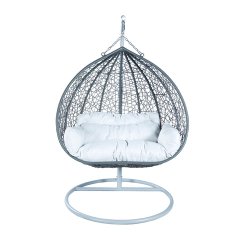 Recluse Two-Person Seater Hanging Swing Chair with Teardrop Design