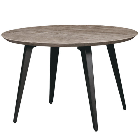 Ravenna Modern Round Wood 47" Dining Table With Metal Legs