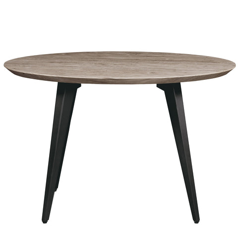 Ravenna Modern Round Wood 47" Dining Table With Metal Legs