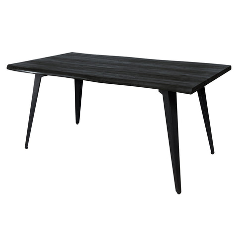 Ravenna 63" Rectangular Dining Table With MDF Tabletop and  Metal Legs