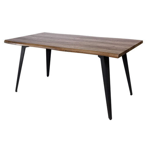 Ravenna 63" Rectangular Dining Table With MDF Tabletop and  Metal Legs