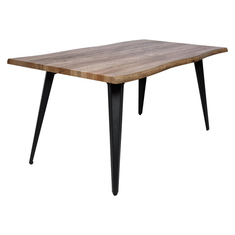 Ravenna 63" Rectangular Dining Table With MDF Tabletop and  Metal Legs