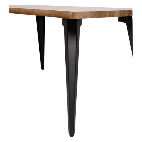 Ravenna 63" Rectangular Dining Table With MDF Tabletop and  Metal Legs