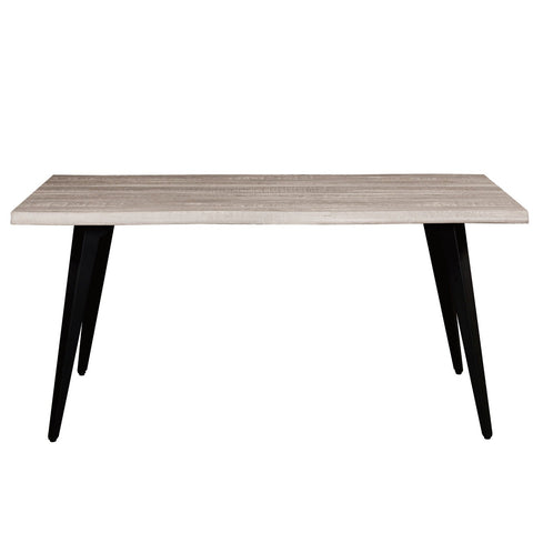 Ravenna 63" Rectangular Dining Table With MDF Tabletop and  Metal Legs