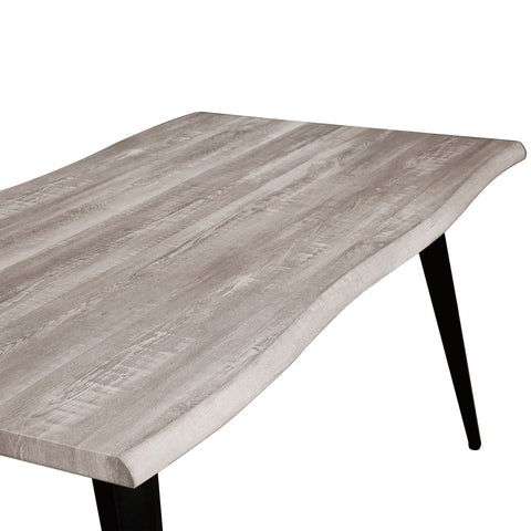 Ravenna 63" Rectangular Dining Table With MDF Tabletop and  Metal Legs