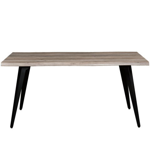 Ravenna 63" Rectangular Dining Table With MDF Tabletop and  Metal Legs