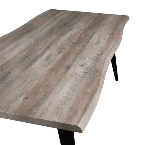 Ravenna 63" Rectangular Dining Table With MDF Tabletop and  Metal Legs