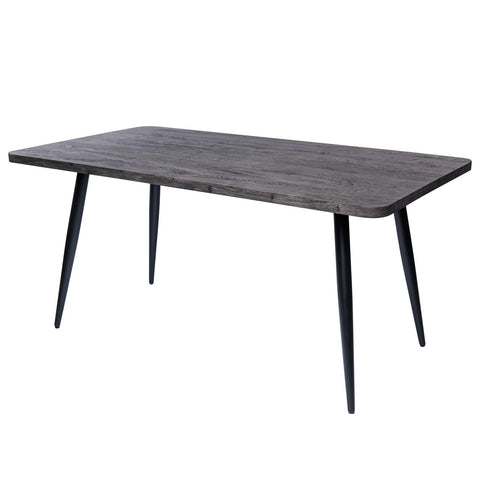 Ravenna Wood 63" Dining Table With Metal Tapered Legs