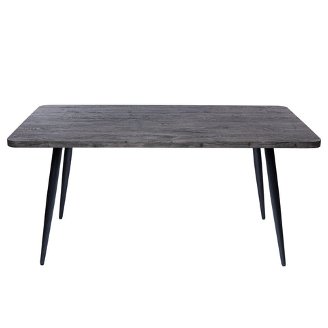 Ravenna Wood 63" Dining Table With Metal Tapered Legs