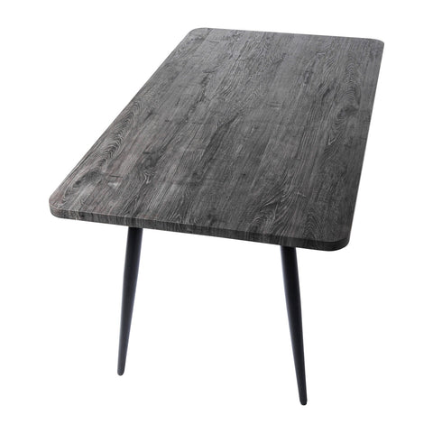 Ravenna Wood 63" Dining Table With Metal Tapered Legs