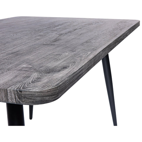 Ravenna Wood 63" Dining Table With Metal Tapered Legs