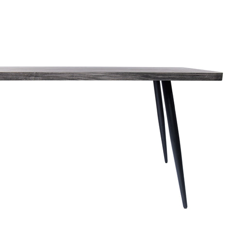 Ravenna Wood 63" Dining Table With Metal Tapered Legs