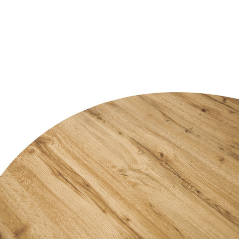 Ravenna 47" Round Wood Dining Table With Modern Metal Base