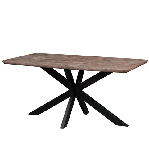 Ravenna 63" Wood Dining Table With Modern Metal Base