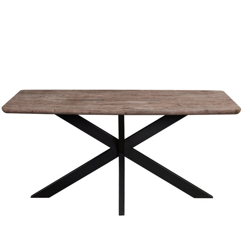 Ravenna 63" Wood Dining Table With Modern Metal Base