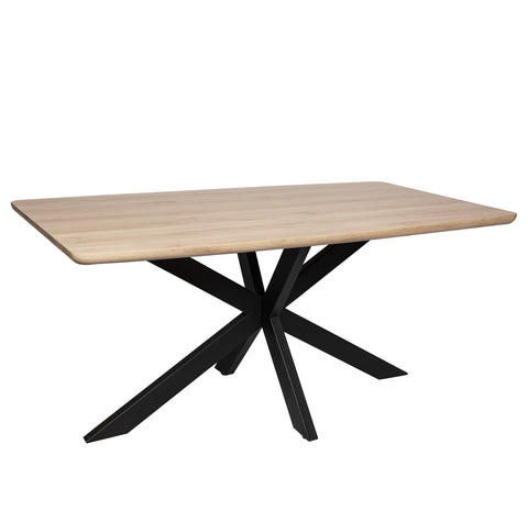 Ravenna 63" Wood Dining Table With Modern Metal Base