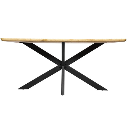 Ravenna 63" Wood Dining Table With Modern Metal Base