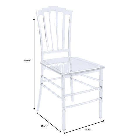 Synth Dining Chair Sleek Modern Polycarbonate Side Chair with Windsor Back Design Accent Chair for Dining Room and Kitchen