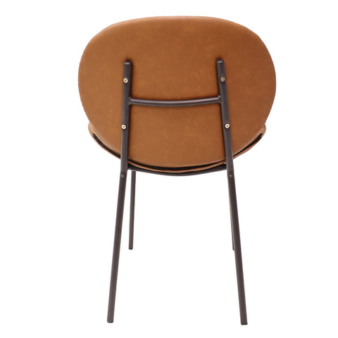 Servos Modern Dining Side Chair with Upholstered Seat and Powder Coated Iron Frame