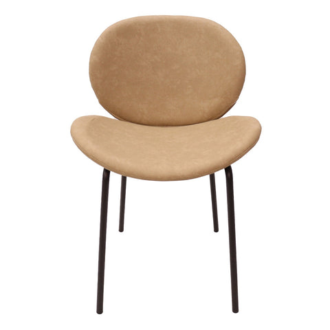 Servos Modern Dining Side Chair with Upholstered Seat and Powder Coated Iron Frame