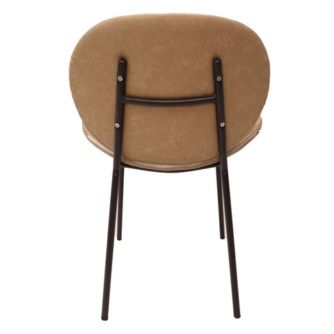 Servos Modern Dining Side Chair with Upholstered Seat and Powder Coated Iron Frame