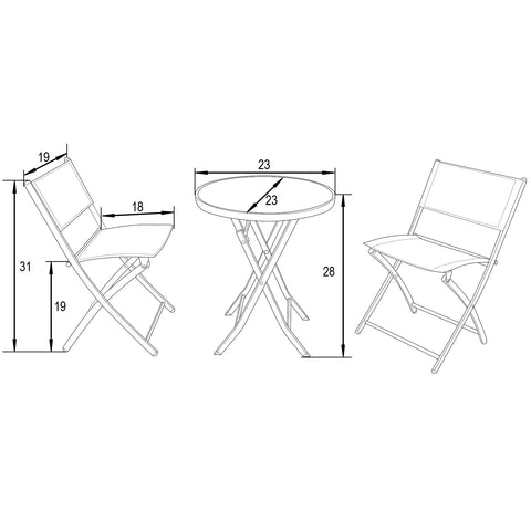 Sling Modern Bistro Dining Set