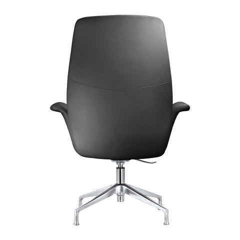 Summit Modern Office Chair in Faux Leather and Aluminum Frame with Adjustable Height and Swivel