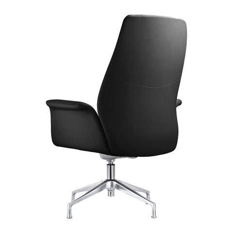Summit Modern Office Chair in Faux Leather and Aluminum Frame with Adjustable Height and Swivel