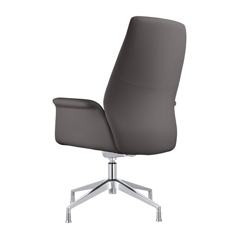 Summit Modern Office Chair in Faux Leather and Aluminum Frame with Adjustable Height and Swivel