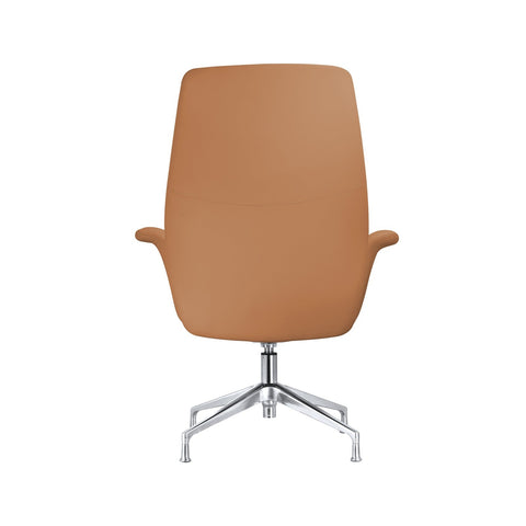 Summit Modern Office Chair in Faux Leather and Aluminum Frame with Adjustable Height and Swivel