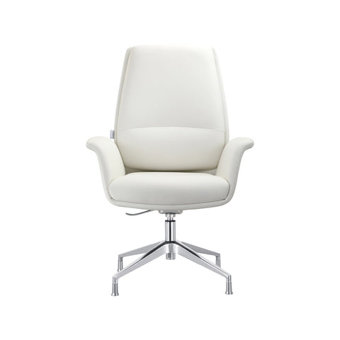 Summit Modern Office Chair in Faux Leather and Aluminum Frame with Adjustable Height and Swivel