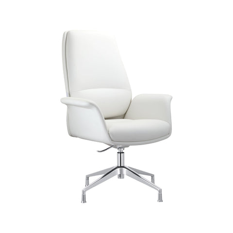 Summit Modern Office Chair in Faux Leather and Aluminum Frame with Adjustable Height and Swivel