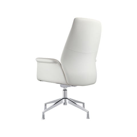 Summit Modern Office Chair in Faux Leather and Aluminum Frame with Adjustable Height and Swivel