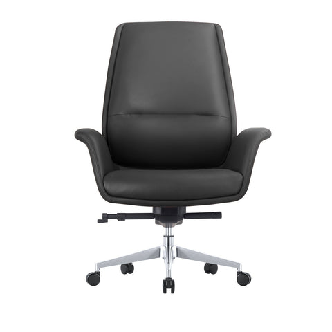 Summit Adjustable Height Leather Conference Office Chair with Swivel and Tilt