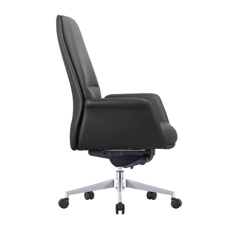 Summit Adjustable Height Leather Conference Office Chair with Swivel and Tilt