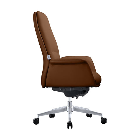 Summit Adjustable Height Leather Conference Office Chair with Swivel and Tilt