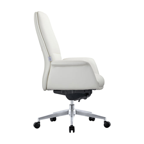 Summit Adjustable Height Leather Conference Office Chair with Swivel and Tilt