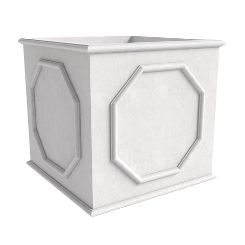 Sprout Modern Square Fiberstone and MGO Clay Planter for Indoor and Outdoor