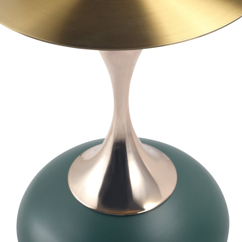 Savoy Wide Side Table with Gold Stainless Steel Top Round Accent Table and Elegant Pedestal Base