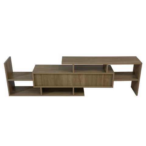 Surrey Modern TV Stand with MDF Shelves and Bookcase for Living Room