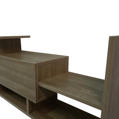 Surrey Modern TV Stand with MDF Shelves and Bookcase for Living Room