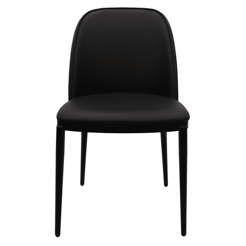 Tule Dining Side Chair with Upholstered Seat and Powder-Coated Steel Frame Set of 4