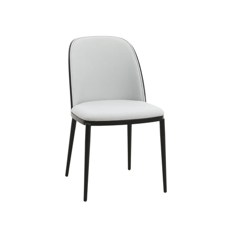 Tule Dining Side Chair with Upholstered Seat and Powder-Coated Steel Frame Set of 4