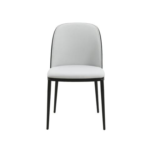 Tule Dining Side Chair with Upholstered Seat and Powder-Coated Steel Frame