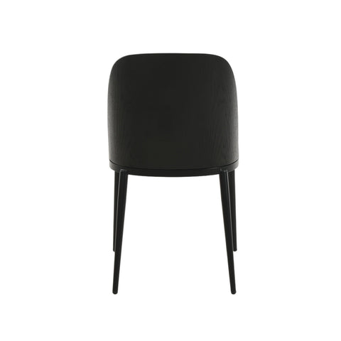 Tule Dining Side Chair with Upholstered Seat and Powder-Coated Steel Frame