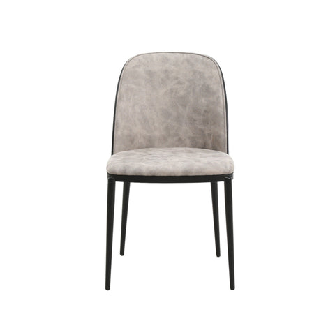 Tule Dining Side Chair with Upholstered Seat and Powder-Coated Steel Frame