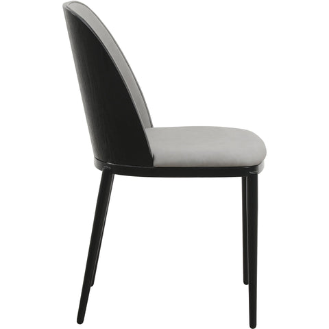 Tule Dining Side Chair with Upholstered Seat and Powder-Coated Steel Frame Set of 4