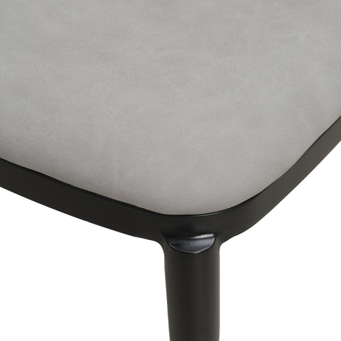 Tule Dining Side Chair with Upholstered Seat and Powder-Coated Steel Frame