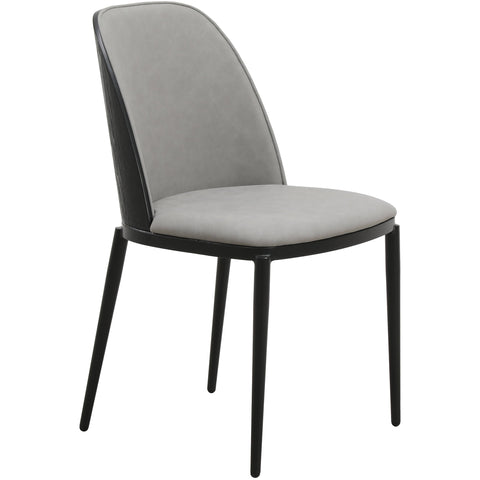 Tule Dining Side Chair with Upholstered Seat and Powder-Coated Steel Frame